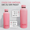 Größen der Isolierflaschen Slim aus Edelstahl 0,5 L / 0,75 L Fassungsvermögen - Rose