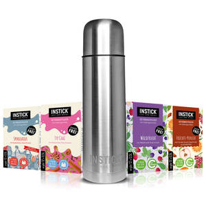 Winter Bundle mit 4 Sorten und Isolierflasche mit Trinkdeckel 1 L