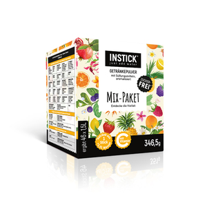 Mix-Paket verschiedene Sorten Getränkepulver für zuckerfreie Erfrischungsgetränke