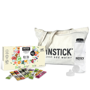 INSTICK Mix-Box mit 42 Sticks, Tritanflasche 0,75L & Stofftasche
