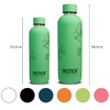 Gren der Isolierflaschen Slim aus Edelstahl 0,5 L / 0,75 L Fassungsvermgen - Apple mit floralem Motiv