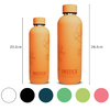 Größen der Isolierflaschen Slim aus Edelstahl 0,5 L / 0,75 L Fassungsvermögen - Carrot mit floralem Motiv