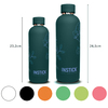Gren der Isolierflaschen Slim aus Edelstahl 0,5 L / 0,75 L Fassungsvermgen - Navy mit floralem Motiv