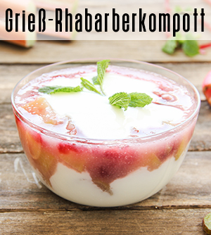 Rhabarberkompott und Grie mit INSTICK 