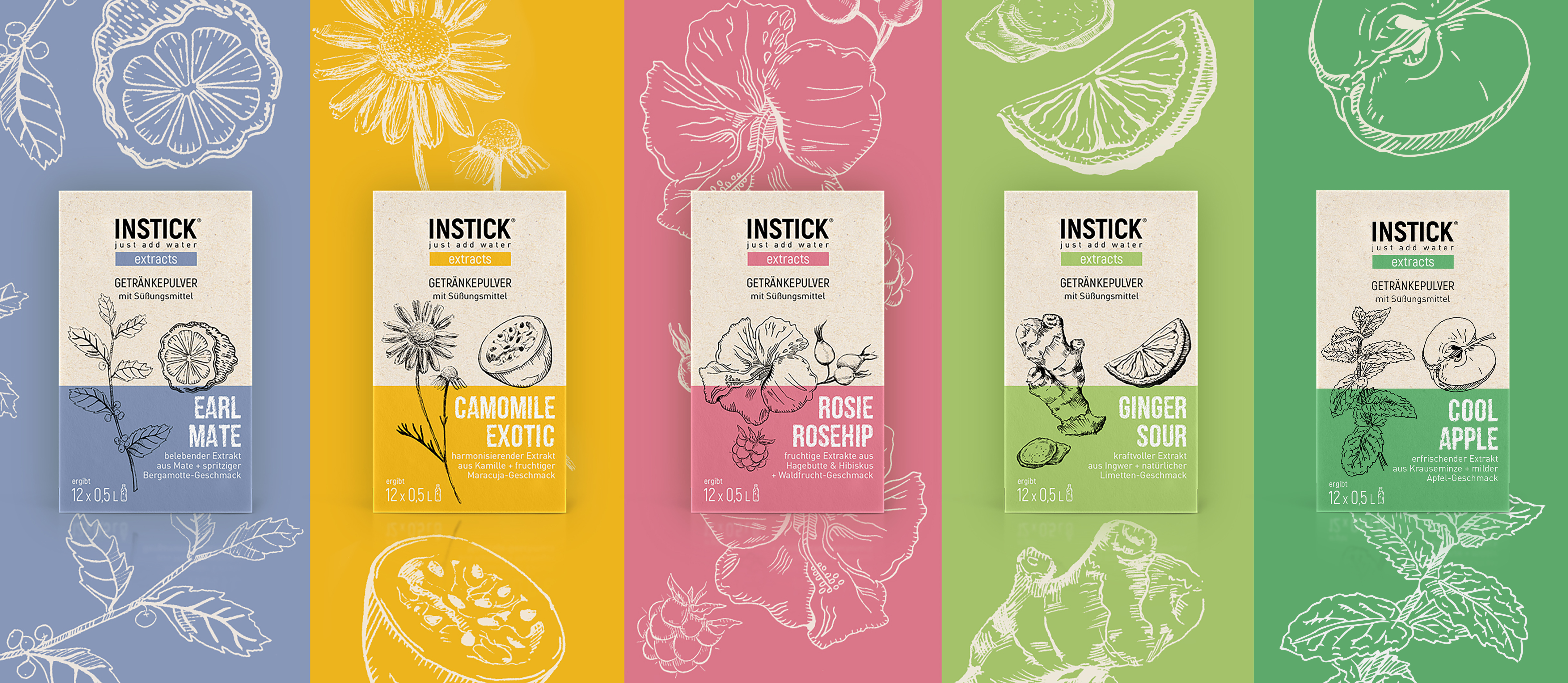 INSTICK Extracts zuckerfreie Getrnkepulver 