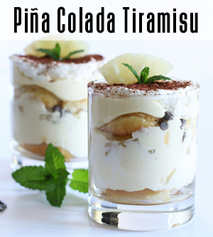 Piña Colada Tiramisu mit INSTICK 